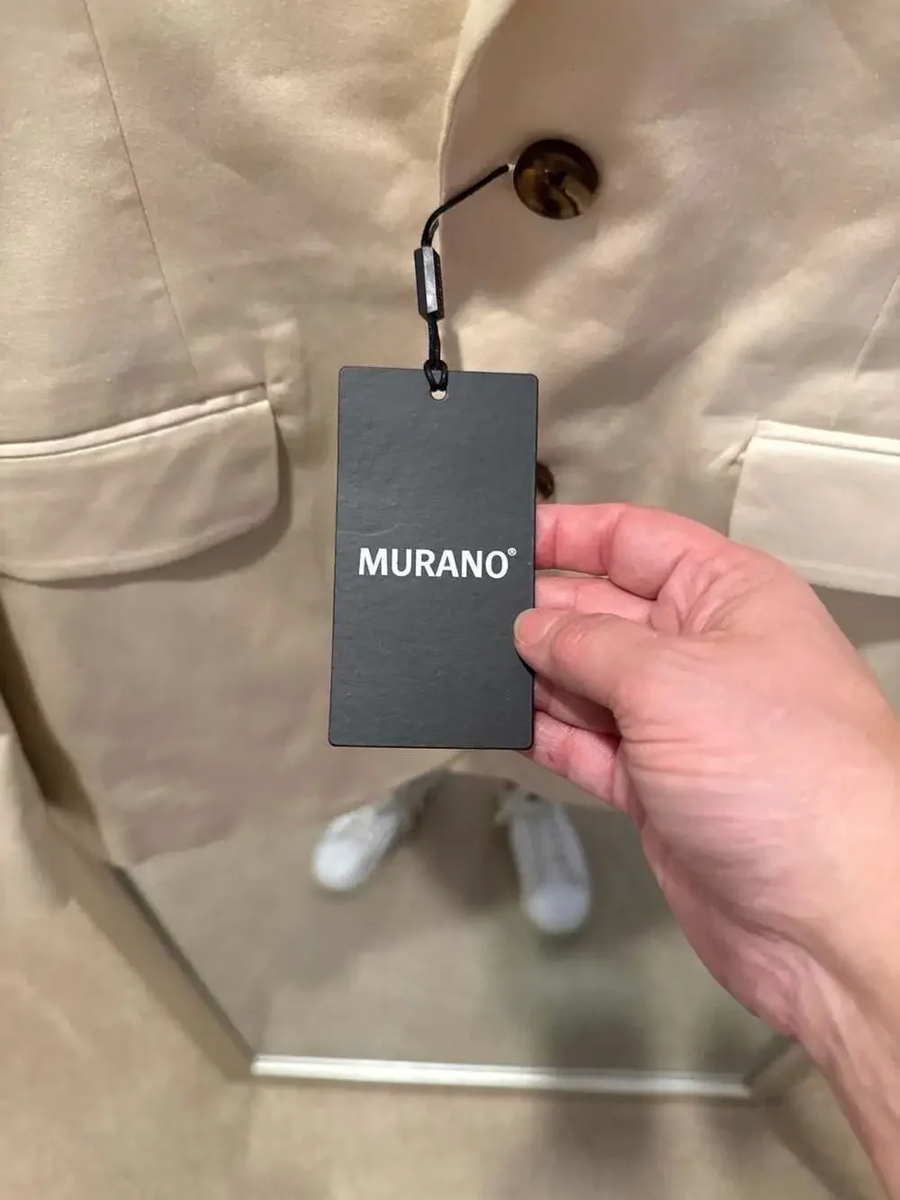 Murano Men's Slim Fit Linen-Blend Sport Coat in Stone